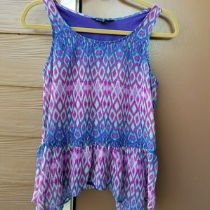 Express High Low Printed top